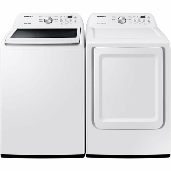 Almo Samsung WA45T3200AW 4.5 cu. ft. Washer and DVG45T3200W 7.2 cu. ft. Gas Dryer Laundry Pair WA45T3200AW-G-KIT